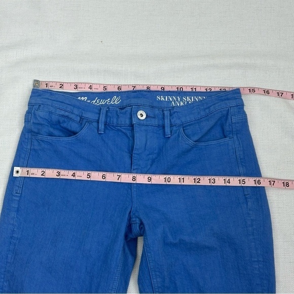 Madewell size 27 Cornflower Blue Skinny Skinny Ankle Stretch Jeans - Picture 13 of 16
